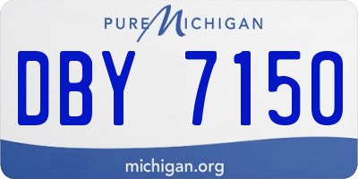 MI license plate DBY7150