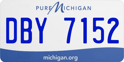 MI license plate DBY7152
