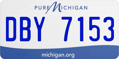 MI license plate DBY7153