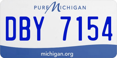 MI license plate DBY7154