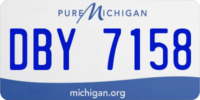 MI license plate DBY7158