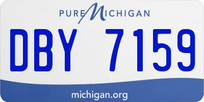 MI license plate DBY7159