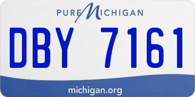 MI license plate DBY7161