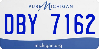 MI license plate DBY7162