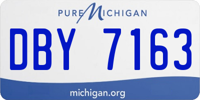 MI license plate DBY7163