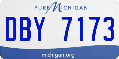MI license plate DBY7173