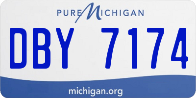 MI license plate DBY7174