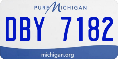 MI license plate DBY7182