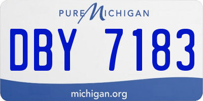MI license plate DBY7183