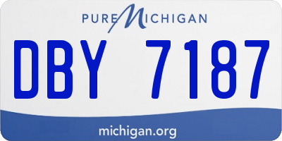 MI license plate DBY7187