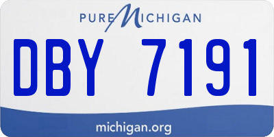MI license plate DBY7191