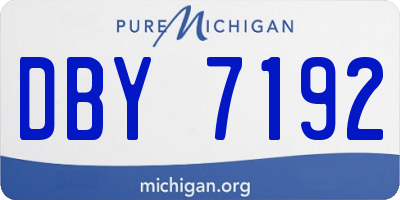 MI license plate DBY7192