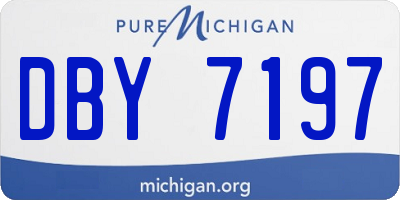 MI license plate DBY7197