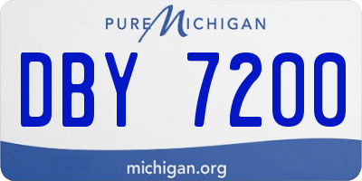 MI license plate DBY7200