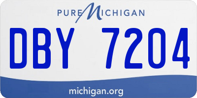 MI license plate DBY7204