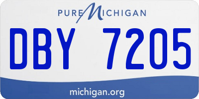 MI license plate DBY7205