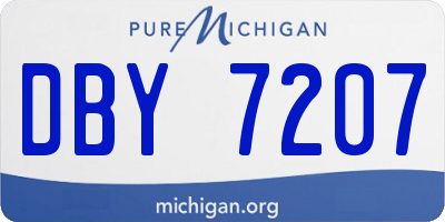 MI license plate DBY7207