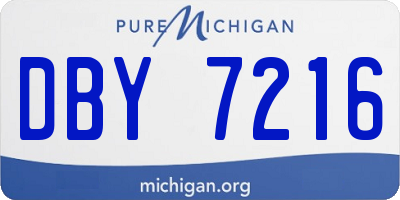 MI license plate DBY7216