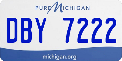 MI license plate DBY7222
