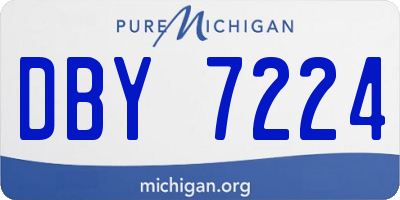 MI license plate DBY7224