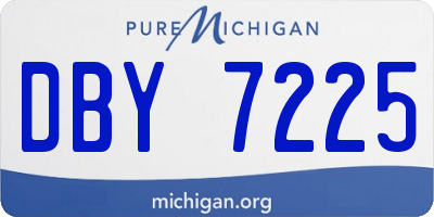 MI license plate DBY7225