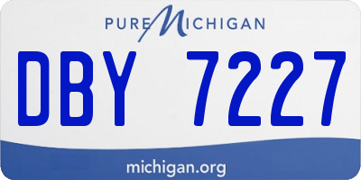 MI license plate DBY7227