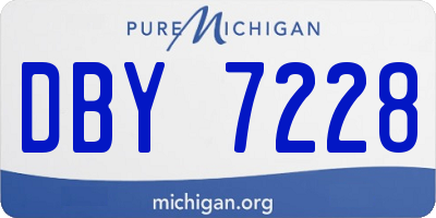 MI license plate DBY7228