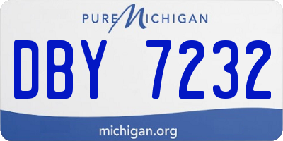 MI license plate DBY7232