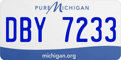 MI license plate DBY7233