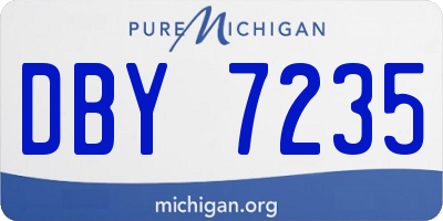 MI license plate DBY7235
