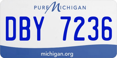 MI license plate DBY7236