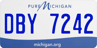 MI license plate DBY7242