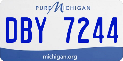 MI license plate DBY7244