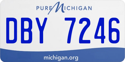 MI license plate DBY7246