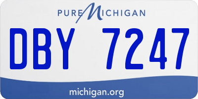MI license plate DBY7247