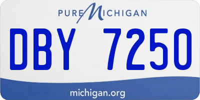 MI license plate DBY7250