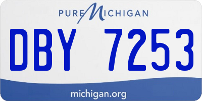 MI license plate DBY7253