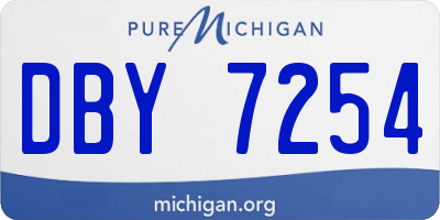 MI license plate DBY7254