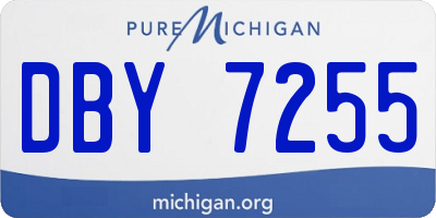 MI license plate DBY7255