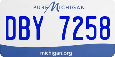 MI license plate DBY7258