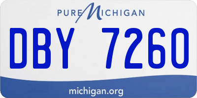 MI license plate DBY7260