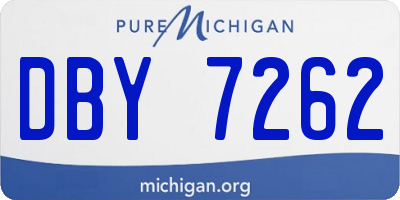 MI license plate DBY7262