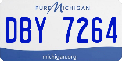MI license plate DBY7264