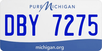 MI license plate DBY7275
