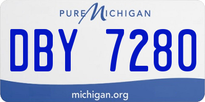 MI license plate DBY7280