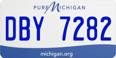 MI license plate DBY7282