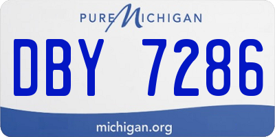 MI license plate DBY7286