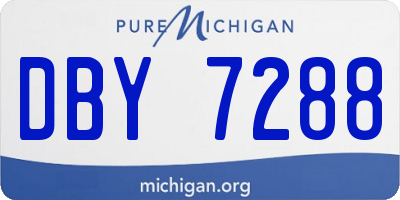 MI license plate DBY7288