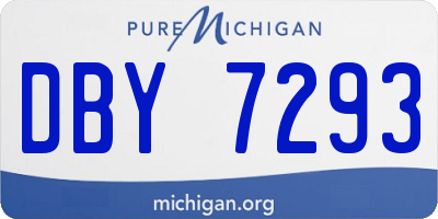MI license plate DBY7293