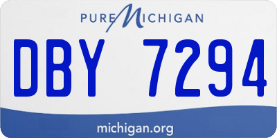 MI license plate DBY7294